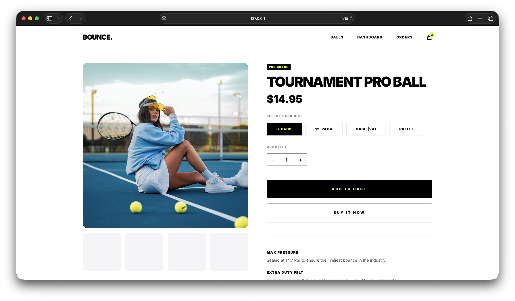 Bounce - Tennis E-Commerce